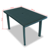 NNEVL Garden Table Grey 190x90x75 cm Poly Rattan and Solid Acacia Wood
