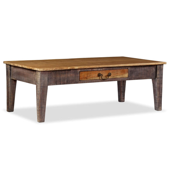 NNEVL Coffee Table Solid Wood Vintage 118x60x40 cm