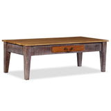 NNEVL Coffee Table Solid Wood Vintage 118x60x40 cm