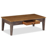 NNEVL Coffee Table Solid Wood Vintage 118x60x40 cm