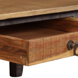 NNEVL Coffee Table Solid Wood Vintage 118x60x40 cm