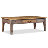 NNEVL Coffee Table Solid Wood Vintage 118x60x40 cm