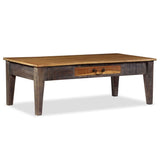 NNEVL Coffee Table Solid Wood Vintage 118x60x40 cm
