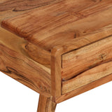NNEVL Coffee Table Solid Wood with Carved Drawer 100x50x40 cm