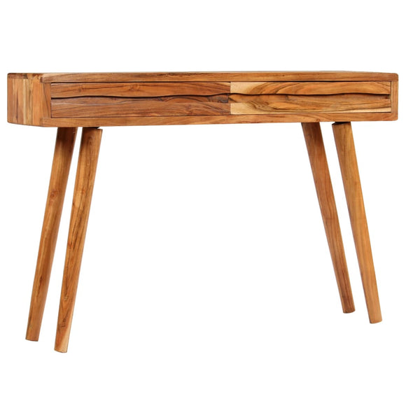 NNEVL Console Table Solid Acacia Wood with Carved Drawers 118x30x80cm