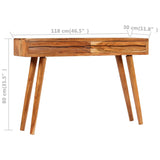 NNEVL Console Table Solid Acacia Wood with Carved Drawers 118x30x80cm