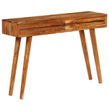 NNEVL Console Table Solid Acacia Wood with Carved Drawers 118x30x80cm