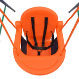 NNEVL Toddler Swing Set with Safety Harness Orange