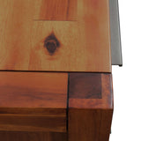 NNEVL Chest of Drawers Solid Acacia Wood 45x32x115 cm