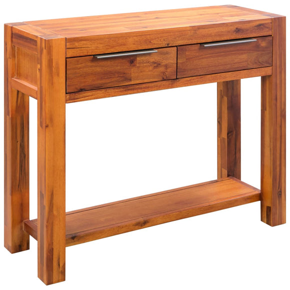 NNEVL Console Table Solid Acacia Wood 86x30x75 cm