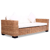 NNEVL 2 Piece Sofa Set Natural Rattan