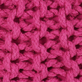 NNEVL Hand-Knitted Pouffe Cotton 50x35 cm Pink