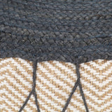 NNEVL Woven/Knitted Pouffe Jute Cotton 50x30 cm Blue