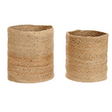 NNEVL Storage Basket Set 2 Pieces Handmade Jute Natural