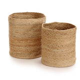 NNEVL Storage Basket Set 2 Pieces Handmade Jute Natural