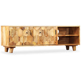 NNEVL TV Cabinet Solid Mango Wood 118x35x40 cm