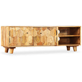 NNEVL TV Cabinet Solid Mango Wood 118x35x40 cm