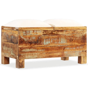 NNEVL Storage Bench Solid Reclaimed Wood 80x40x40 cm