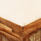 NNEVL Storage Bench Solid Reclaimed Wood 80x40x40 cm