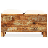 NNEVL Storage Bench Solid Reclaimed Wood 80x40x40 cm