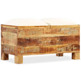 NNEVL Storage Bench Solid Reclaimed Wood 80x40x40 cm