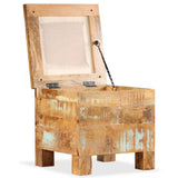 NNEVL Storage Bench Solid Reclaimed Wood 40x40x45 cm