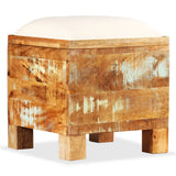 NNEVL Storage Bench Solid Reclaimed Wood 40x40x45 cm