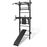 NNEVL Wall-mounted Multi-functional Fitness Power Tower Black