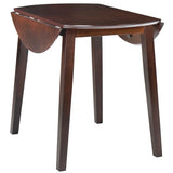 NNEVL Drop-leaf Dining Table Round MDF Brown