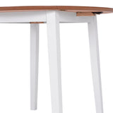 NNEVL Drop-leaf Dining Table Round MDF White