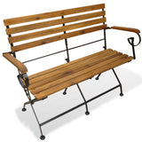 NNEVL Folding Garden Bench 112 cm Solid Acacia Wood