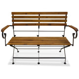 NNEVL Folding Garden Bench 112 cm Solid Acacia Wood
