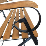 NNEVL Folding Garden Bench 112 cm Solid Acacia Wood
