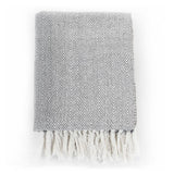 NNEVL Throw Cotton Herringbone 220x250 cm Grey