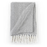 NNEVL Throw Cotton Herringbone 220x250 cm Grey