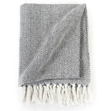 NNEVL Throw Cotton Herringbone 160x210 cm Navy Blue