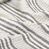 NNEVL Throw Cotton Stripes 160x210 cm Grey and White