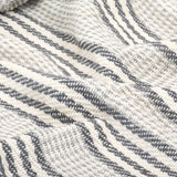 NNEVL Throw Cotton Stripes 220x250 cm Grey and White