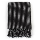 NNEVL Throw Cotton Squares 160x210 cm Black