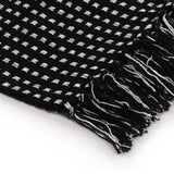 NNEVL Throw Cotton Squares 160x210 cm Black