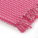 NNEVL Throw Cotton Squares 220x250 cm Pink