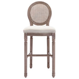 NNEVL Bar Chairs 2 pcs White Linen