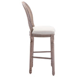 NNEVL Bar Chairs 2 pcs White Linen