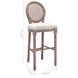 NNEVL Bar Chairs 2 pcs White Linen