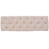 NNEVL Bench Linen Solid Wood 110x38x48 cm Cream White