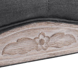 NNEVL Bench Linen Solid Wood 110x38x48 cm Dark Grey