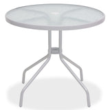 NNEVL 6 Piece Outdoor Dining Set Steel and Textilene Grey