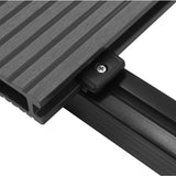 NNEVL WPC Decking Boards with Accessories 15 m² 4 m Grey