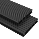 NNEVL WPC Decking Boards with Accessories 25 m² 4 m Anthracite