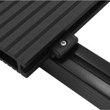 NNEVL WPC Decking Boards with Accessories 25 m² 4 m Anthracite